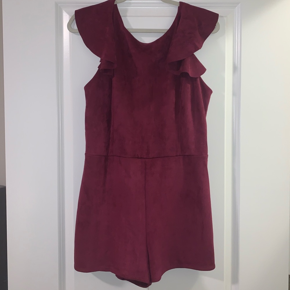 Suede Romper